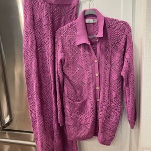 FP crochet knit set / beach cover up